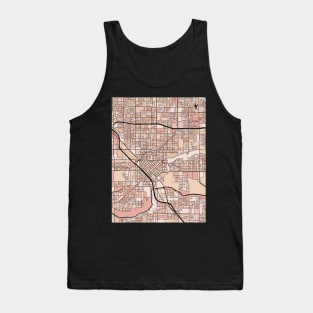 Modesto Map Pattern in Soft Pink Pastels Tank Top